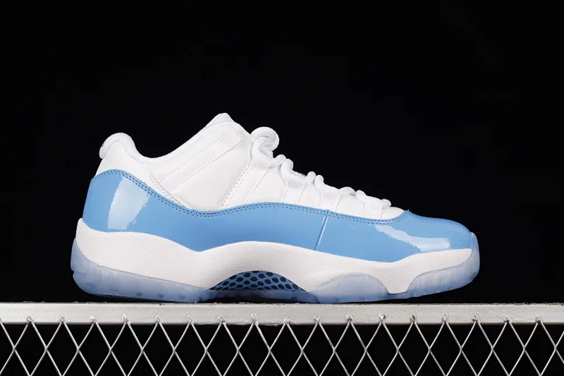 All categories Air Jordan Jordan series basketball shoes Air Jordan 11 F version Air Jordan 11 Low "Carolina" AJ11 Joe 11 white and blue first layer genuine carbon 528895-106